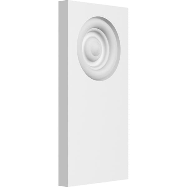 Ekena Millwork Standard Foster Bullseye Plinth Block with Square Edge, 3 1/2"W x 7"H x 1/2"P PBP035X070X050FOS02 - main